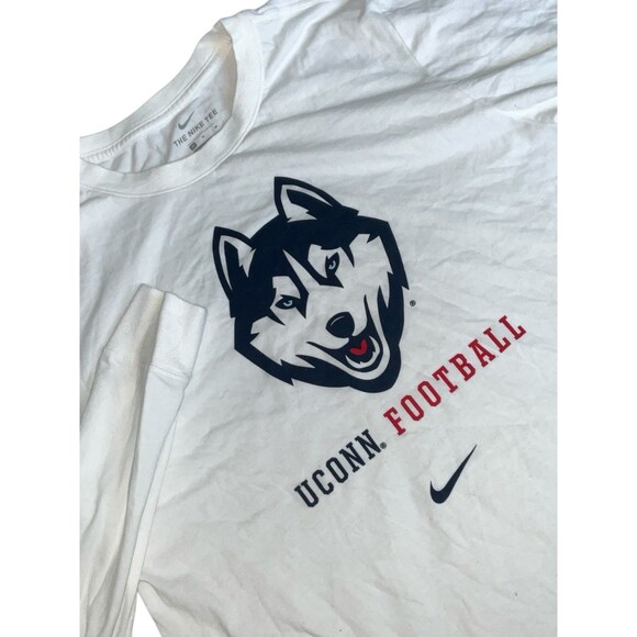 UCONN Huskies Mens Medium Long Sleeve T Shirt Football Logo NCAA Nike Dri Fit - Picture 1 of 8